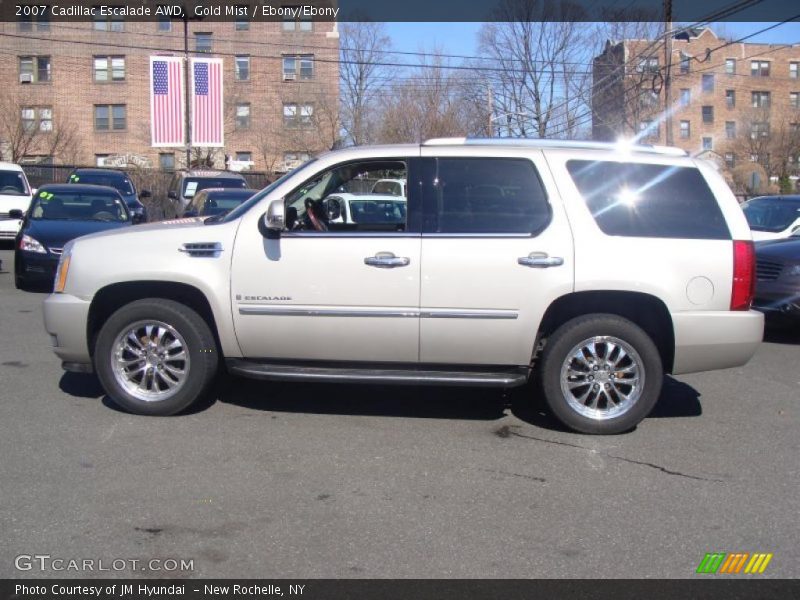 Gold Mist / Ebony/Ebony 2007 Cadillac Escalade AWD