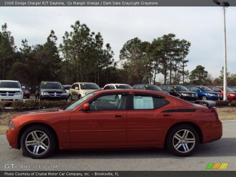 Go Mango! Orange / Dark Slate Gray/Light Graystone 2006 Dodge Charger R/T Daytona