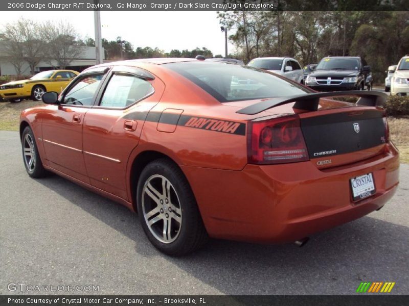 Go Mango! Orange / Dark Slate Gray/Light Graystone 2006 Dodge Charger R/T Daytona