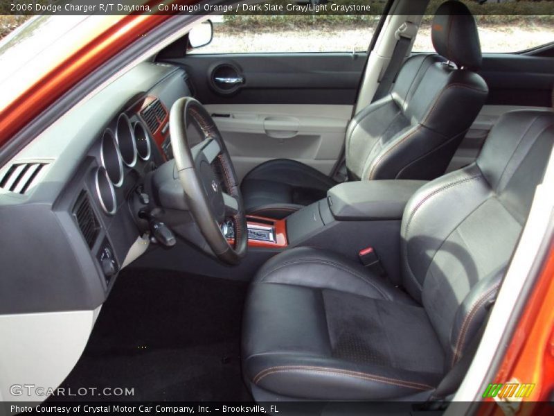 Go Mango! Orange / Dark Slate Gray/Light Graystone 2006 Dodge Charger R/T Daytona