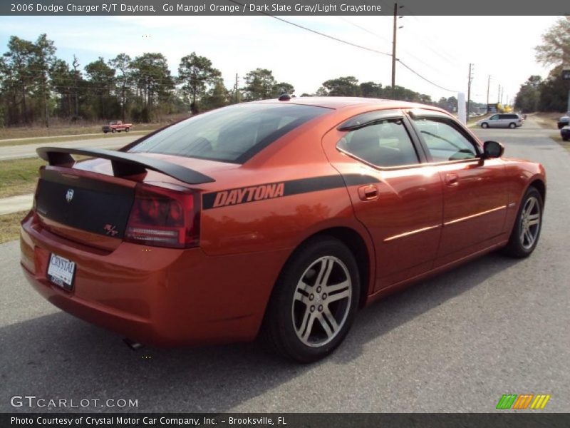 Go Mango! Orange / Dark Slate Gray/Light Graystone 2006 Dodge Charger R/T Daytona