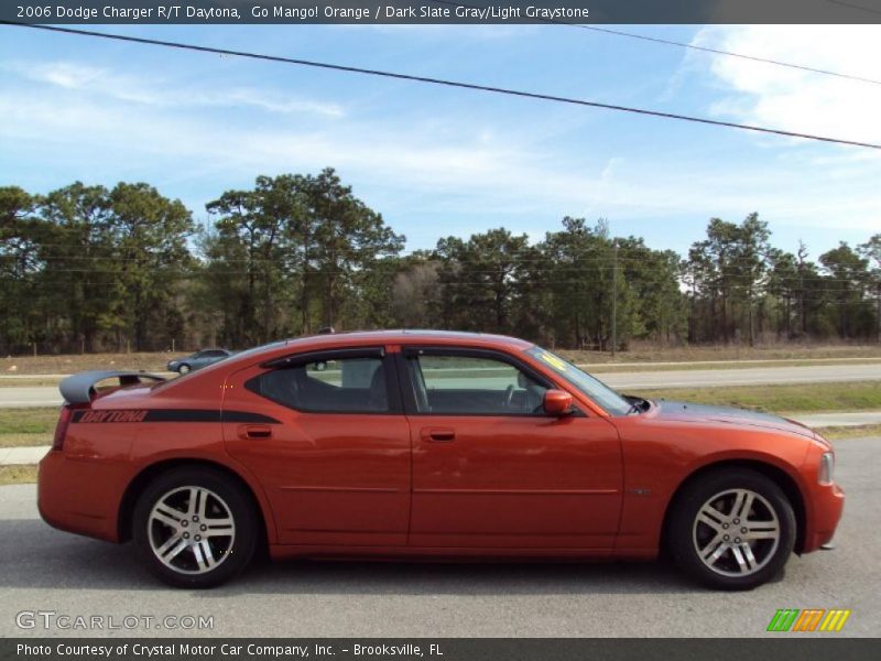 Go Mango! Orange / Dark Slate Gray/Light Graystone 2006 Dodge Charger R/T Daytona