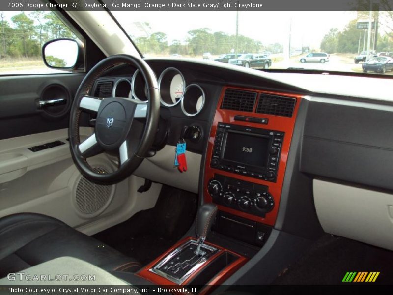 Go Mango! Orange / Dark Slate Gray/Light Graystone 2006 Dodge Charger R/T Daytona