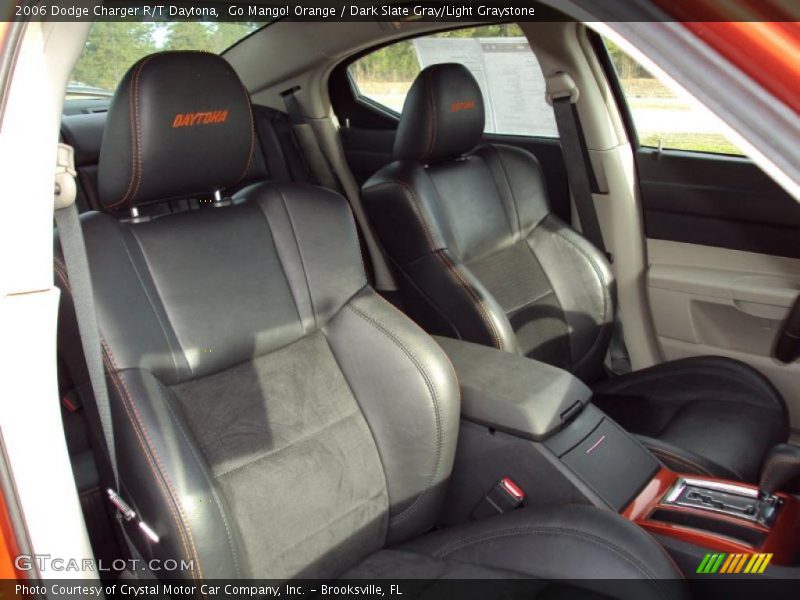 Go Mango! Orange / Dark Slate Gray/Light Graystone 2006 Dodge Charger R/T Daytona
