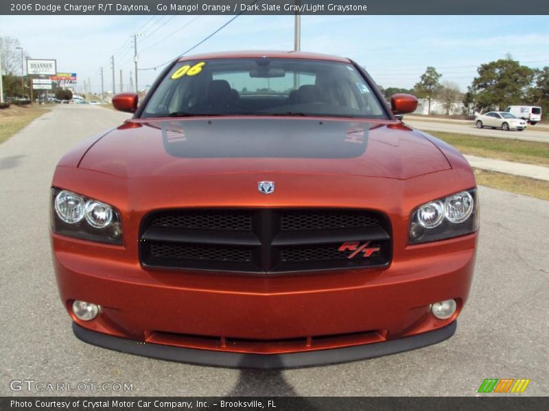 Go Mango! Orange / Dark Slate Gray/Light Graystone 2006 Dodge Charger R/T Daytona