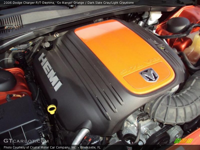 Go Mango! Orange / Dark Slate Gray/Light Graystone 2006 Dodge Charger R/T Daytona