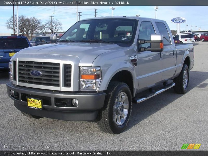 Brilliant Silver Metallic / FX4 Black 2009 Ford F250 Super Duty FX4 Crew Cab 4x4