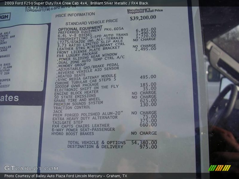 Brilliant Silver Metallic / FX4 Black 2009 Ford F250 Super Duty FX4 Crew Cab 4x4