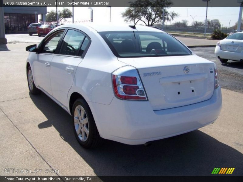 Fresh Powder White / Charcoal 2009 Nissan Sentra 2.0 SL