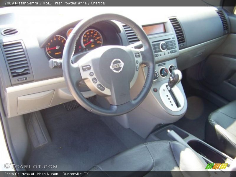 Fresh Powder White / Charcoal 2009 Nissan Sentra 2.0 SL
