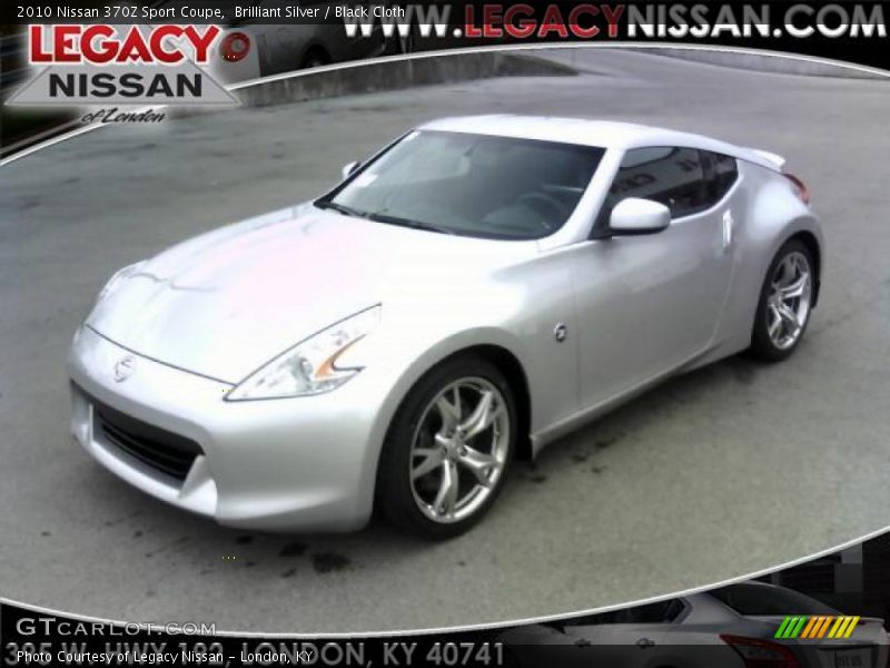 Brilliant Silver / Black Cloth 2010 Nissan 370Z Sport Coupe