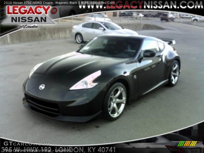 Magnetic Black / NISMO Black/Red Cloth 2010 Nissan 370Z NISMO Coupe
