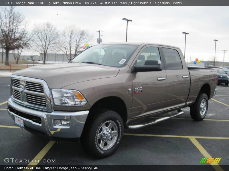 Austin Tan Pearl / Light Pebble Beige/Bark Brown 2010 Dodge Ram 2500 Big Horn Edition Crew Cab 4x4