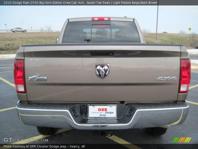 Austin Tan Pearl / Light Pebble Beige/Bark Brown 2010 Dodge Ram 2500 Big Horn Edition Crew Cab 4x4