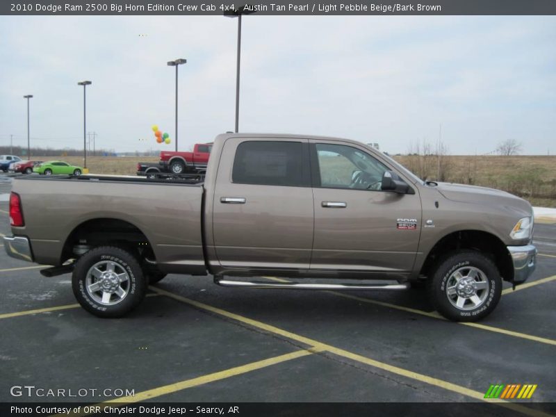 Austin Tan Pearl / Light Pebble Beige/Bark Brown 2010 Dodge Ram 2500 Big Horn Edition Crew Cab 4x4