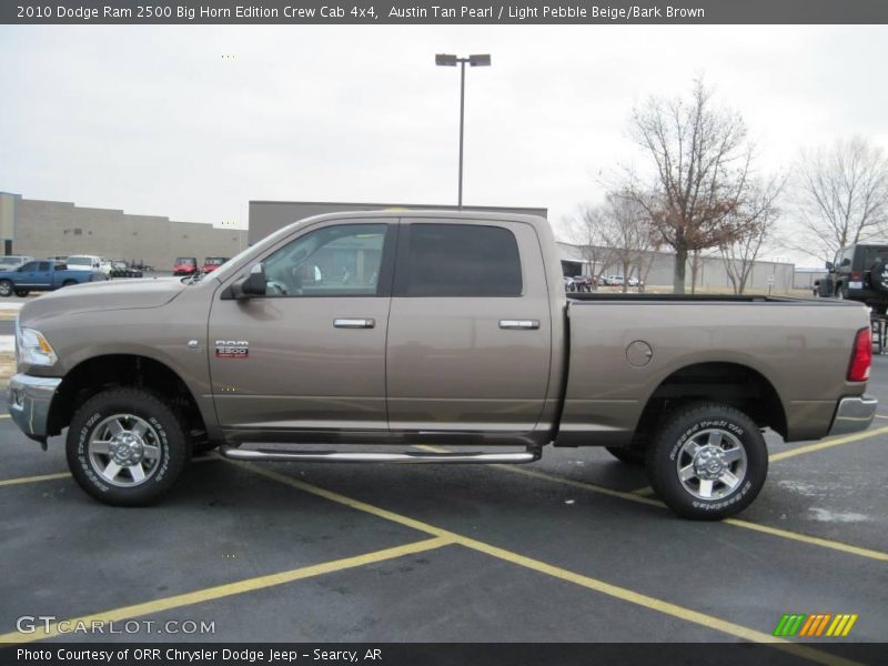 Austin Tan Pearl / Light Pebble Beige/Bark Brown 2010 Dodge Ram 2500 Big Horn Edition Crew Cab 4x4