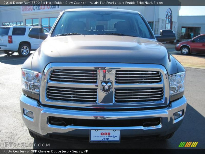 Austin Tan Pearl / Light Pebble Beige/Bark Brown 2010 Dodge Ram 3500 Big Horn Edition Crew Cab 4x4