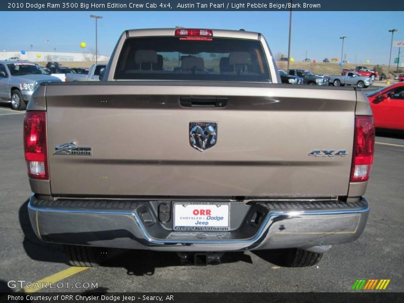Austin Tan Pearl / Light Pebble Beige/Bark Brown 2010 Dodge Ram 3500 Big Horn Edition Crew Cab 4x4