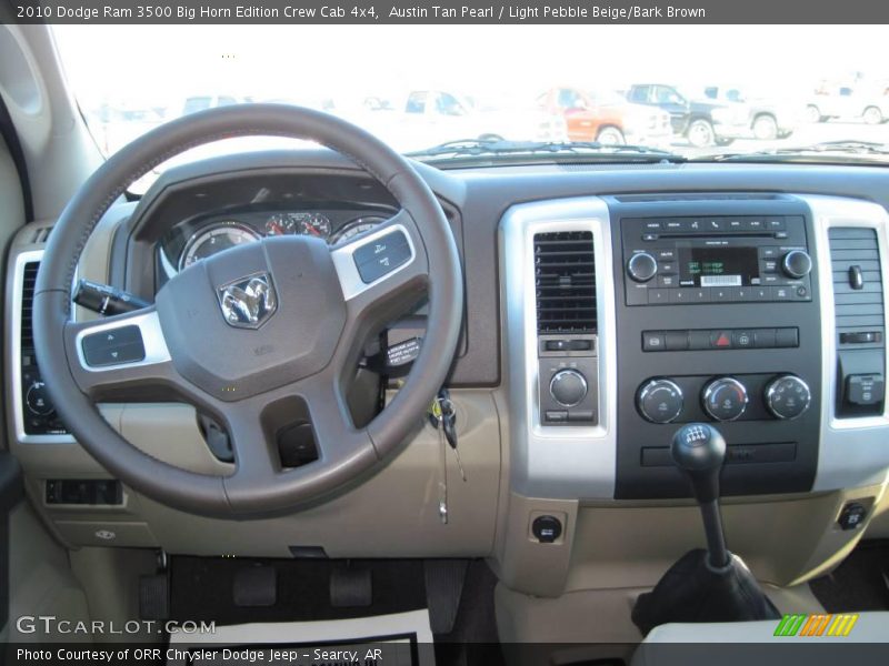Austin Tan Pearl / Light Pebble Beige/Bark Brown 2010 Dodge Ram 3500 Big Horn Edition Crew Cab 4x4