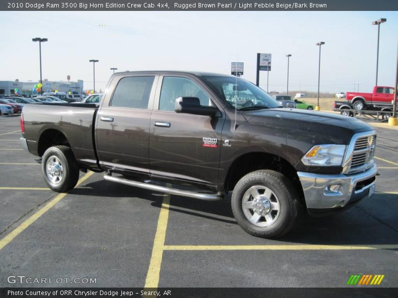 Rugged Brown Pearl / Light Pebble Beige/Bark Brown 2010 Dodge Ram 3500 Big Horn Edition Crew Cab 4x4