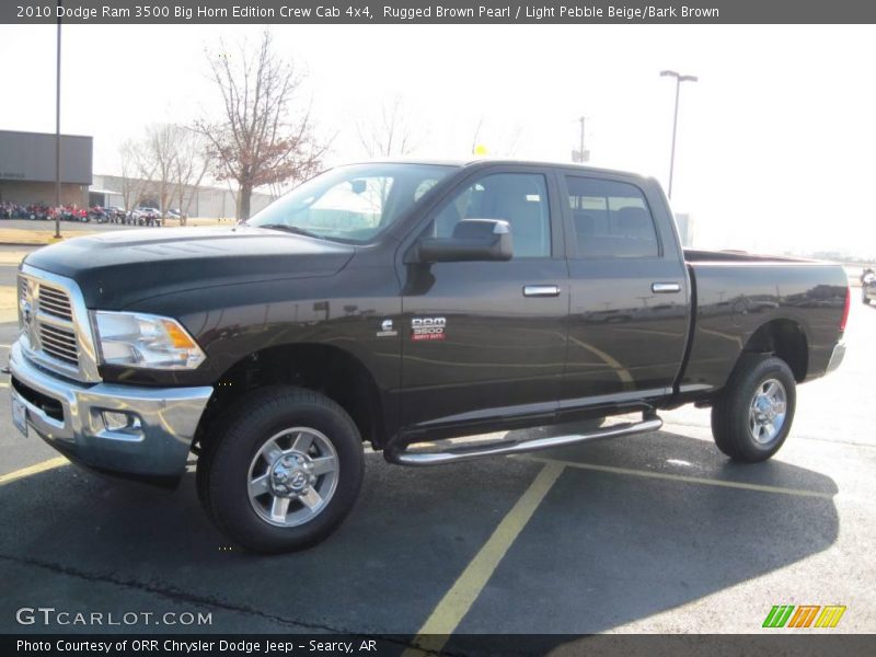 Rugged Brown Pearl / Light Pebble Beige/Bark Brown 2010 Dodge Ram 3500 Big Horn Edition Crew Cab 4x4