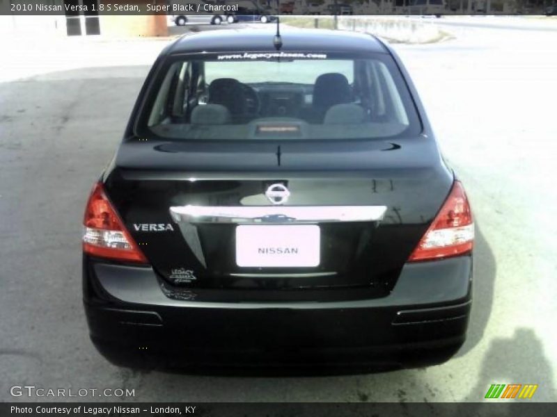 Super Black / Charcoal 2010 Nissan Versa 1.8 S Sedan