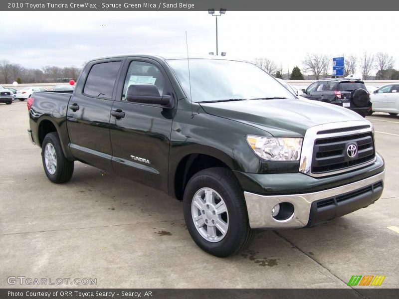 Spruce Green Mica / Sand Beige 2010 Toyota Tundra CrewMax
