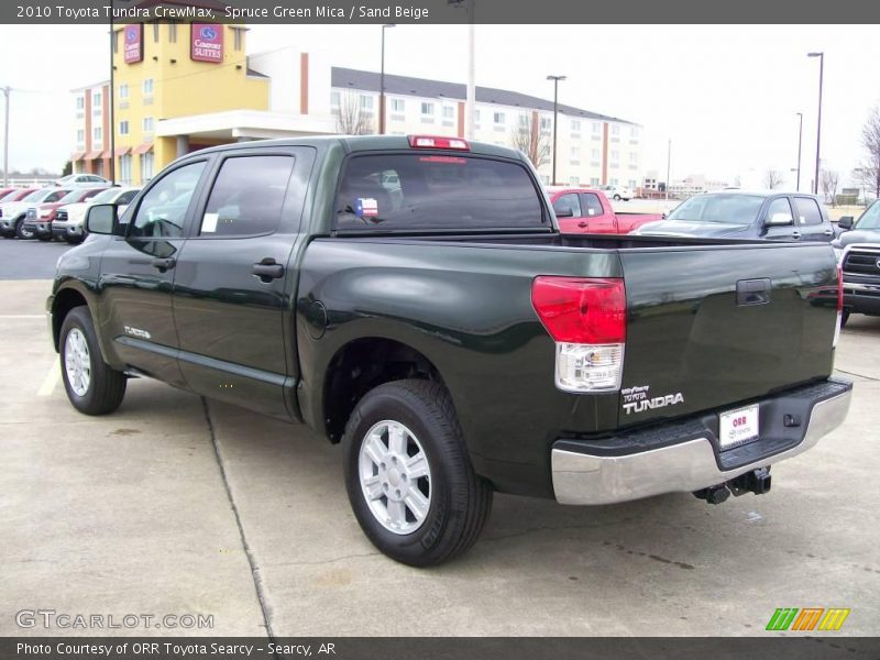 Spruce Green Mica / Sand Beige 2010 Toyota Tundra CrewMax