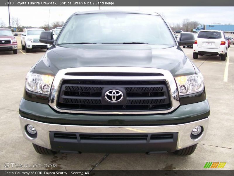 Spruce Green Mica / Sand Beige 2010 Toyota Tundra CrewMax