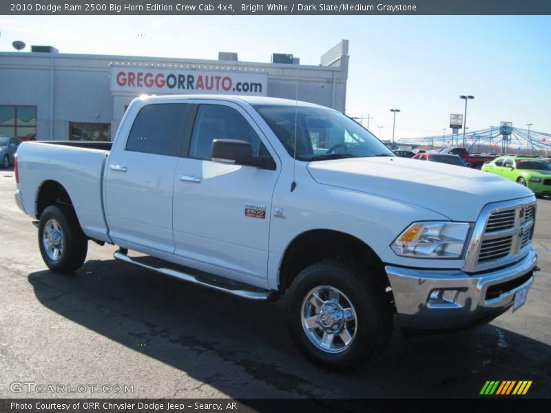 Bright White / Dark Slate/Medium Graystone 2010 Dodge Ram 2500 Big Horn Edition Crew Cab 4x4