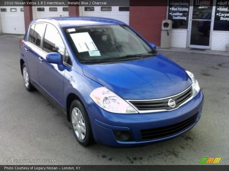 Metallic Blue / Charcoal 2010 Nissan Versa 1.8 S Hatchback