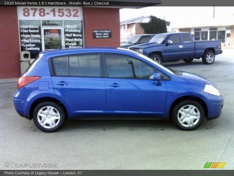 Metallic Blue / Charcoal 2010 Nissan Versa 1.8 S Hatchback