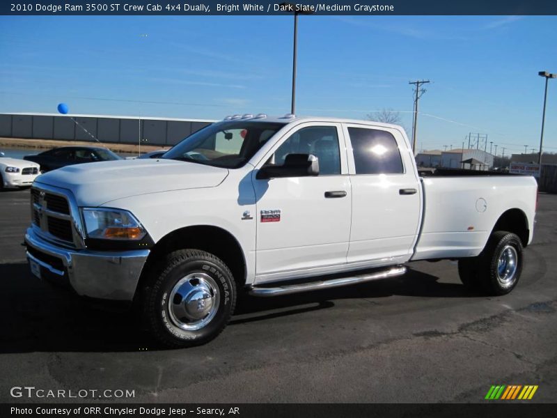 Bright White / Dark Slate/Medium Graystone 2010 Dodge Ram 3500 ST Crew Cab 4x4 Dually