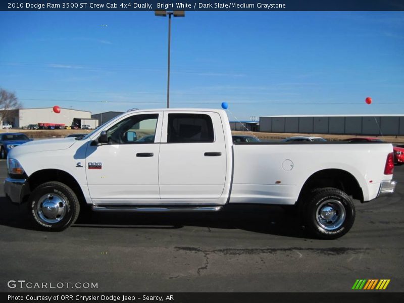 Bright White / Dark Slate/Medium Graystone 2010 Dodge Ram 3500 ST Crew Cab 4x4 Dually
