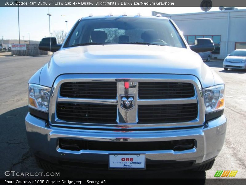 Bright White / Dark Slate/Medium Graystone 2010 Dodge Ram 3500 ST Crew Cab 4x4 Dually