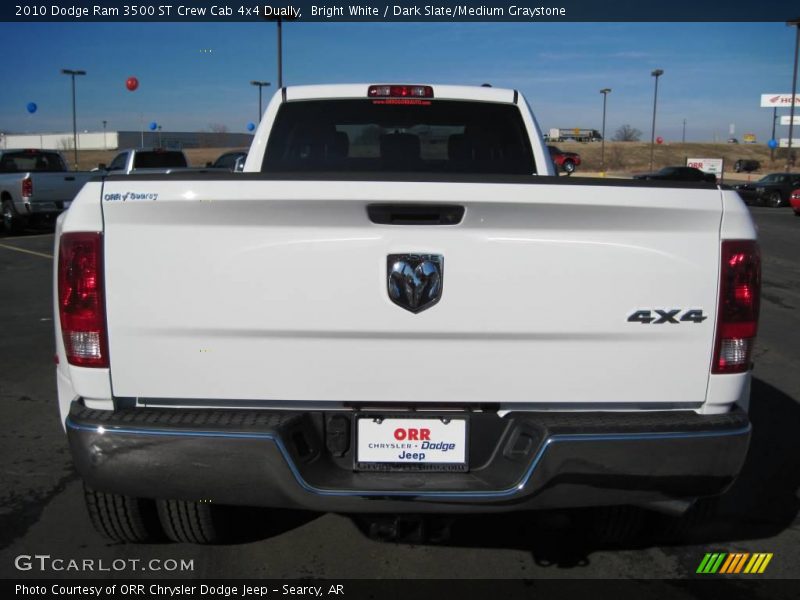 Bright White / Dark Slate/Medium Graystone 2010 Dodge Ram 3500 ST Crew Cab 4x4 Dually
