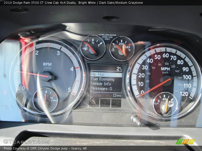 Bright White / Dark Slate/Medium Graystone 2010 Dodge Ram 3500 ST Crew Cab 4x4 Dually