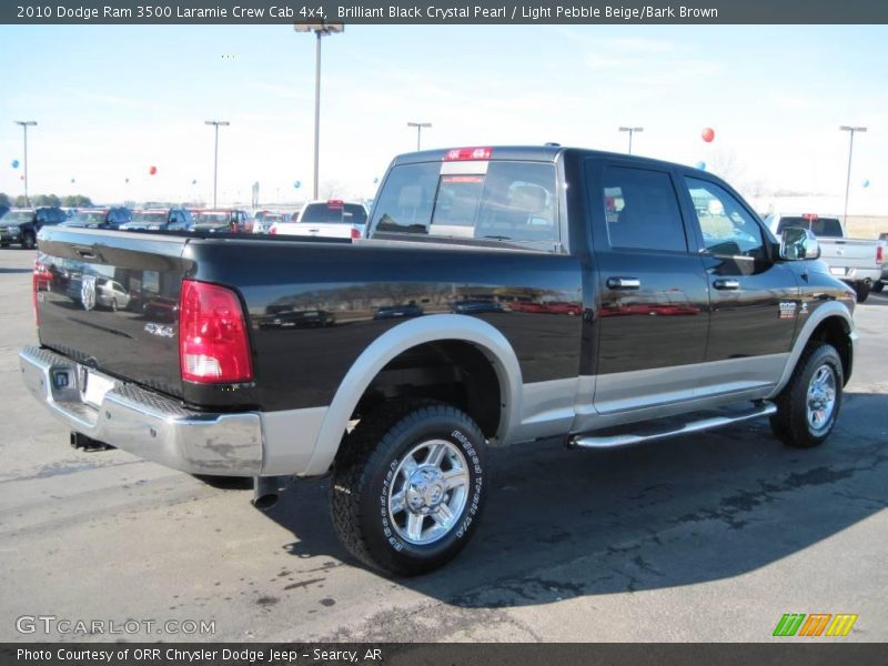 Brilliant Black Crystal Pearl / Light Pebble Beige/Bark Brown 2010 Dodge Ram 3500 Laramie Crew Cab 4x4
