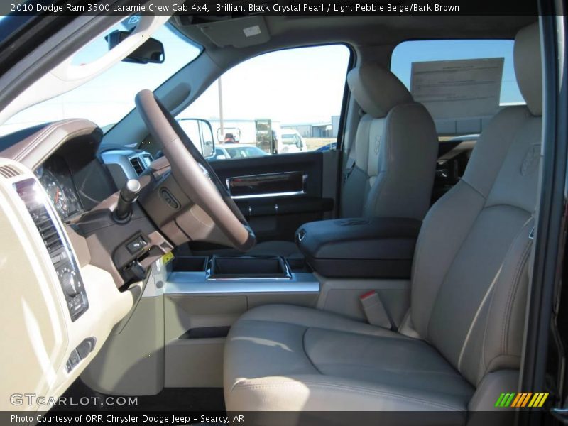 Brilliant Black Crystal Pearl / Light Pebble Beige/Bark Brown 2010 Dodge Ram 3500 Laramie Crew Cab 4x4