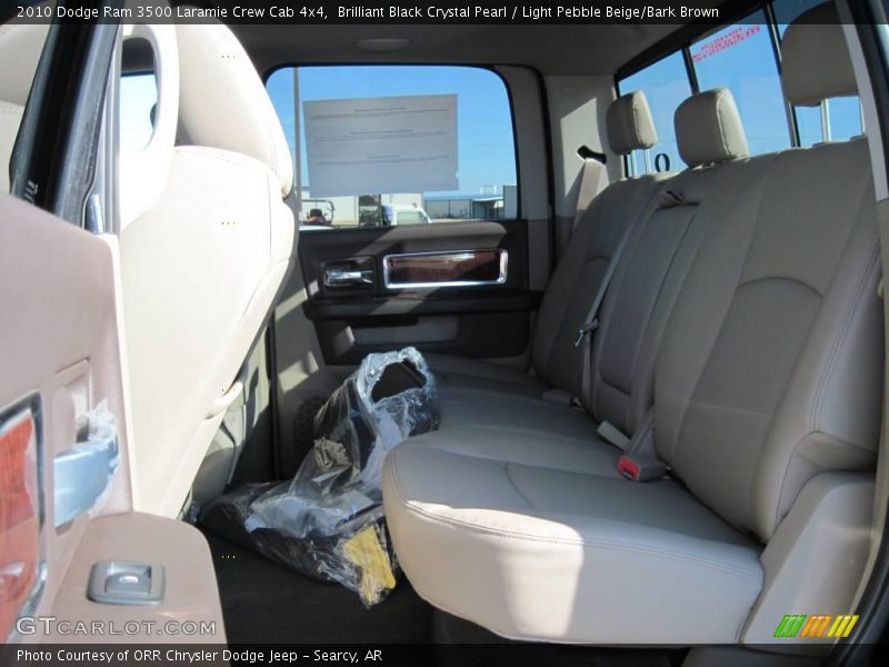 Brilliant Black Crystal Pearl / Light Pebble Beige/Bark Brown 2010 Dodge Ram 3500 Laramie Crew Cab 4x4