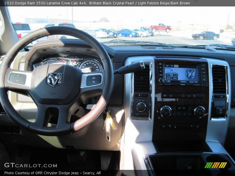 Brilliant Black Crystal Pearl / Light Pebble Beige/Bark Brown 2010 Dodge Ram 3500 Laramie Crew Cab 4x4