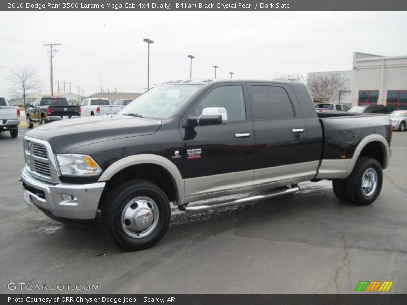 Brilliant Black Crystal Pearl / Dark Slate 2010 Dodge Ram 3500 Laramie Mega Cab 4x4 Dually