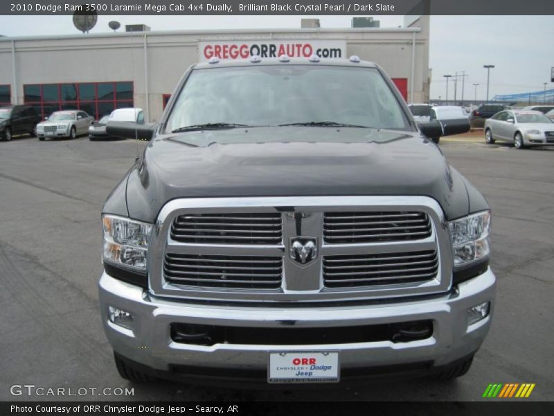 Brilliant Black Crystal Pearl / Dark Slate 2010 Dodge Ram 3500 Laramie Mega Cab 4x4 Dually