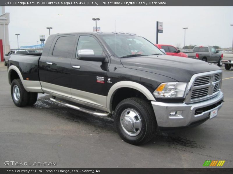 Brilliant Black Crystal Pearl / Dark Slate 2010 Dodge Ram 3500 Laramie Mega Cab 4x4 Dually