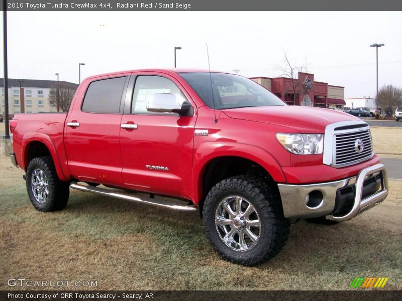 Radiant Red / Sand Beige 2010 Toyota Tundra CrewMax 4x4