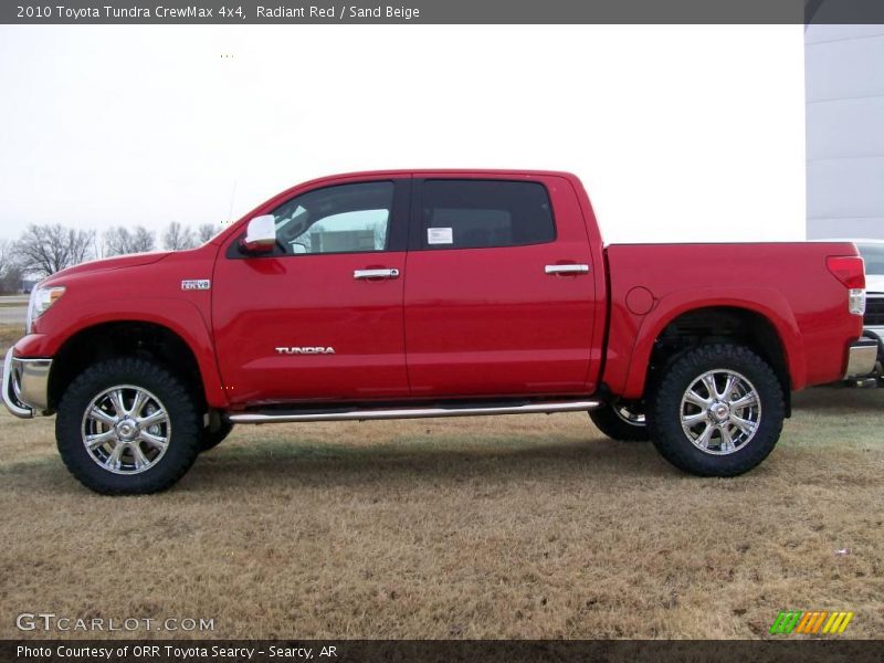 Radiant Red / Sand Beige 2010 Toyota Tundra CrewMax 4x4