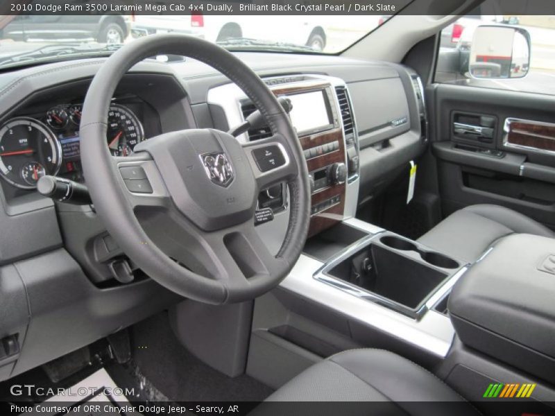 Brilliant Black Crystal Pearl / Dark Slate 2010 Dodge Ram 3500 Laramie Mega Cab 4x4 Dually