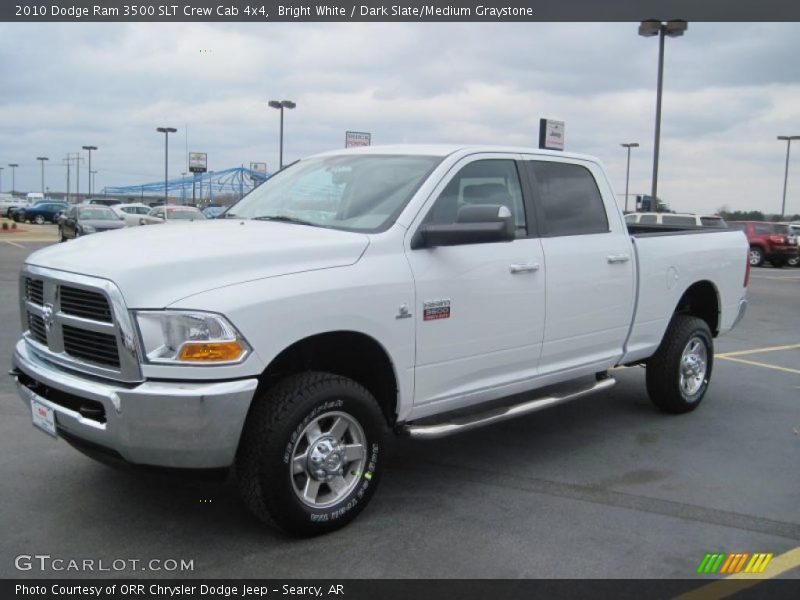 Bright White / Dark Slate/Medium Graystone 2010 Dodge Ram 3500 SLT Crew Cab 4x4