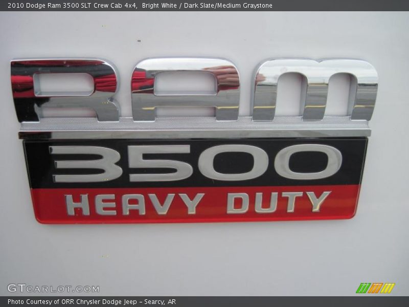 Bright White / Dark Slate/Medium Graystone 2010 Dodge Ram 3500 SLT Crew Cab 4x4