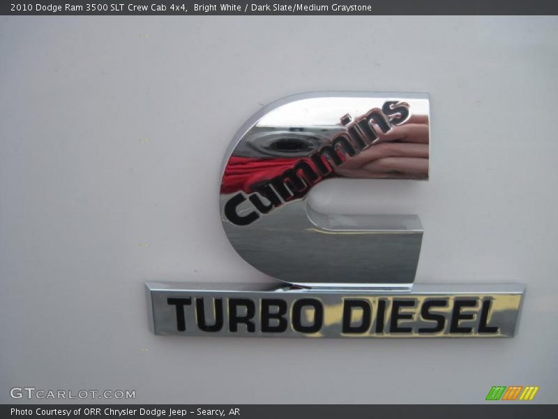 Bright White / Dark Slate/Medium Graystone 2010 Dodge Ram 3500 SLT Crew Cab 4x4